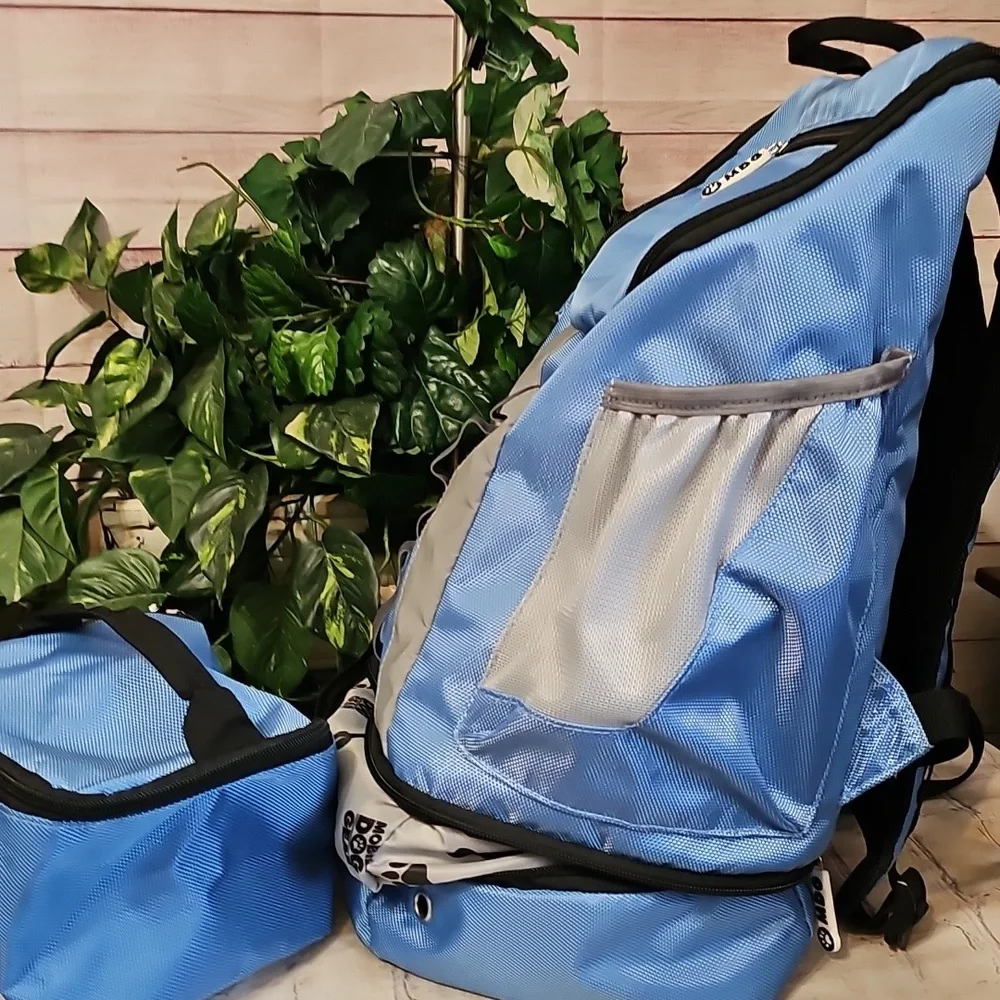 Mobile Dog Gear Blue Backpack and Lunch Bag Set